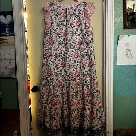 Vineyard Yards (Martha’s) Pink Blue Floral Maxi Dress (XL) Excellent Condition - Picture 7 of 7